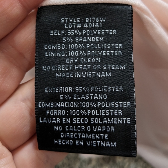 B&A by Betsy & Adam black pink sleeveless maxi gown dress 18W - Picture 9 of 11